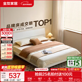 全友家居现代简约高箱储物收纳床主卧1.8米x2米双人大床家具政府补贴 【暖白色 | 高脚】单床 1.5x2米【爆款+性价比超高】