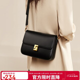 金狐狸（FOXER）牛皮女士包包女包单肩包斜挎包女腋下小方包女友元旦礼物送女生
