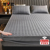 雅鹿床笠单件床罩1.8x2米加厚席梦思夹棉床单床垫套防尘罩防滑保护套 灰色【加厚夹棉四季款】 180*200cm【单床笠】