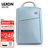 乐上（LEXON）双肩包女14英寸商务笔记本电脑包时尚书包通勤旅行背包PU浅蓝色