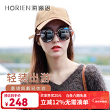 海俪恩墨镜女防紫外线防晒偏光太阳镜大脸显瘦开车高级驾驶镜N6621 N16P水银膜(唐嫣同款)