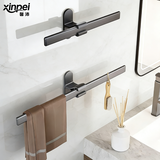 馨沛毛巾架卫生间免打孔挂架极简毛巾杆浴室洗手台毛巾收纳浴室挂架