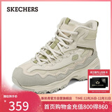 斯凯奇（Skechers）新年礼物贝壳熊女鞋百搭高帮女靴厚底增高老爹鞋户外运动鞋168026