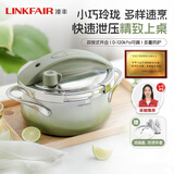 凌丰（LINKFAIR）高压锅家用防爆不锈钢压力锅小型迷你按压一键开合燃气电磁炉用