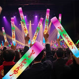 京唐新年公司年会用七彩海绵泡沫LED发光棒明星演唱会应援荧光道具