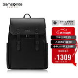 新秀丽（Samsonite）双肩包电脑包15.6英寸男女牛皮革背包大容量出差旅行包圣诞礼物