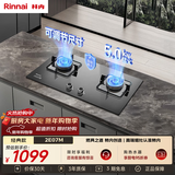 林内（Rinnai）燃气灶5kW大火力双眼猛火灶具家用嵌入式钢化玻璃天然气一级能效 2E07M