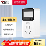 公牛（BULL）定时器插座 定时充电插排插板排插机械电子蓝牙遥控定时器 防过充定时通断电APP控制 【电子循环定时器】D-1