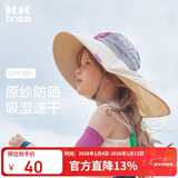 Kocotreekk树儿童防晒帽大帽檐护颈披风帽夏户外海边太阳帽宝宝遮阳帽薄款