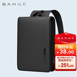 班歌超薄14英寸电脑包简约书包时尚轻便双肩包通勤双肩背包男7252黑