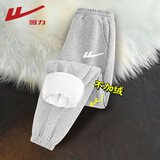 回力加绒哈伦裤女2025年秋冬女装新款潮流保暖简约休闲小个子运动女裤 灰#回力白标K 【常规春秋款】 S 【加绒保暖】