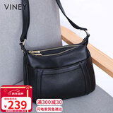 viney包包女包牛皮斜挎包妈妈中老年洋气单肩包生日元旦礼物送女生女友