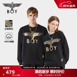 BOY LONDON【经典款】春季情侣款上衣休闲百搭潮牌纯棉卫衣N03909 黑色 经典款 S