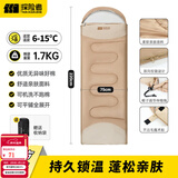 探险者（TAN XIAN ZHE）睡袋成人户外睡袋冬季加厚防寒露营隔脏睡袋登山零下拼接双人四季 【1.7KG】连帽可拼接睡袋-暖沙色
