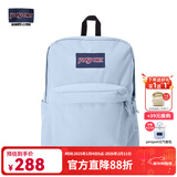 JANSPORT杰斯伯书包轻便双肩包男女旅行包简约背包电脑包学生校园 4QUE7G7雾霾蓝-隔层+侧袋