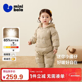 迷你巴拉巴拉连体羽绒服男女童宝宝冬季加厚三防萌趣动物毛绒帽羽绒连体衣