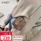 viney包包女包牛皮水桶包轻奢品牌斜挎单肩包生日元旦礼物送女生女友