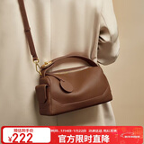 金狐狸（FOXER）头层牛皮女士包包女包大容量手提单肩枕头斜挎包生日礼物送女友