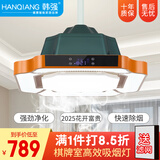 韩强麻将灯棋牌室空气吸烟净化器遥控自动升降吊灯智能家居净化灯 【2025款】大吸力高亮度_美拉德