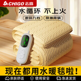 志高水暖电热毯水暖水循环水电褥子智能加热床垫热水毯家用自动调温毯 单人单控【 1.2*1.8m定时/除螨】