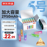 京东京造5号电池24节彩虹装  五号电池碱性超性能无铅无汞 适用血压计/血糖仪/指纹锁/遥控器/儿童玩具