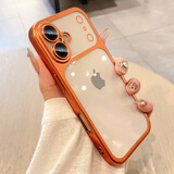 奶小鸭适用苹果17手机壳 iphone17保护套镜头全包超薄气囊防摔软壳时尚简约男女款 星宇橙