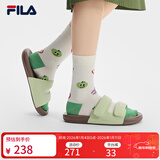 斐乐官方女鞋运动拖鞋2025夏季新款漂流船2休闲沙滩鞋子凉拖 新薄荷绿-SG 36