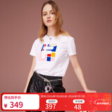 斐乐 斐乐女装官方女士短袖T恤夏季休闲运动内搭t恤运动上衣 标准白-F11W118151F L （170/88A/L）