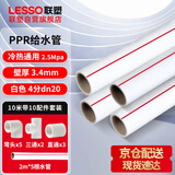 联塑（LESSO)PPR水管 冷热水10米带10配件套装 4分20自来水白色热熔管【2.5MPa壁厚3.4mm】