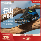 Skechers斯凯奇男童雪地靴户外棉靴儿童运动鞋冬大童棉鞋406415L 黑色/蓝色/柠檬色/BBLM 37