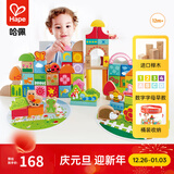 Hape【店铺主推】木质积木80粒宝宝花园桶装早教玩具 男女孩玩具礼物 80粒花园积木 高密度山毛榉 1-3Y