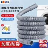 海立全自动滚筒洗衣机排水管延长加长出下水管配卡箍PP软管专用1米XPG