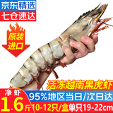 优牧冠越南进口特大号黑虎虾 草虾 冷冻大虾大号对虾夜宵烧烤食材 特大号19-22cm 1.6斤(净重)