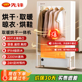 先锋（SINGFUN）踢脚线取暖器家用干衣机大面积电暖器客厅卧室浴室移动地暖电热烘干机取暖一体机晾衣架电暖气片 【配衣罩】语音款DTJ-T18RPRO