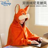 迪士尼（Disney）尼克双面绒披风 疯狂动物城儿童毛绒玩具浴巾斗篷生日礼物礼品