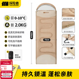 探险者（TAN XIAN ZHE）睡袋成人户外睡袋冬季加厚防寒露营隔脏睡袋登山零下拼接双人四季 【2.0KG】连帽可拼接睡袋-暖沙色