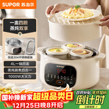 苏泊尔（SUPOR）电炖锅 电炖盅  隔水炖煮 家用煮粥煲汤锅燕窝炖盅 钢胆直炖 炖汤锅一盅四胆4L 上蒸下炖DZ25YC893