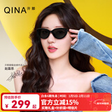 亓那（QINA）眼镜赵露思同款猫眼墨镜女防晒拍照高级感太阳镜QN3009 QN3009A10【许我耀眼许妍同款】