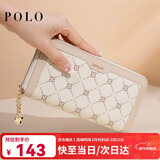POLO手包女士钱包女长款卡包手拿包女多卡位钱夹印花女包情人节礼物