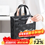 昌木子（CAMUZ）日式保温餐包 饭盒袋 上班族便当包 饭袋简约高颜值 黑色魔术包