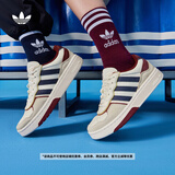 adidas「面包鞋」COURTIC经典运动板鞋男女阿迪达斯官方三叶草   晶白/浅米色/棕红/藏青蓝   41