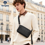 Navigare意大利小帆船单肩包男士斜挎包牛皮邮差包通勤旅行胸包情人节礼物