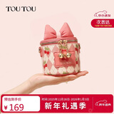 toutou女包盒子包蝴蝶结樱桃链条红色儿童生日新年礼物斜挎包马年送女友