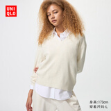 优衣库女装可机洗罗纹半开领针织衫/毛衣480414 482253 480414/30浅米色 S