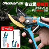 绿林（GREENER）园艺剪刀剪树枝专用剪刀花艺剪家用园林果树修枝剪 【双色柄】