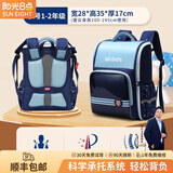 阳光8点书包小学生悬浮减负护脊男女儿童书包一到六年级轻便大容量双肩包 水蓝色（小号1-2年级）