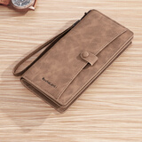 马莎兰缇（MashaLanti）男士钱包大容量皮钱夹长款拉链零钱包多功能手拿包卡包生日礼物