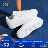 361°运动女鞋秋冬季学生复古厚底增高小白休闲板鞋子女682116601F-7