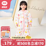 良良（liangliang）婴儿睡袋夏季空调房防踢被宝宝纯棉可拆袖儿童睡袋 拼图粉·秋冬款【适合15-20℃】 2XL（建议身高100-115cm）