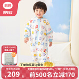 良良（liangliang）婴儿睡袋夏季空调房防踢被宝宝纯棉可拆袖儿童睡袋 拼图蓝·寒冬款【适合10-15℃】 2XL（建议身高100-115cm）